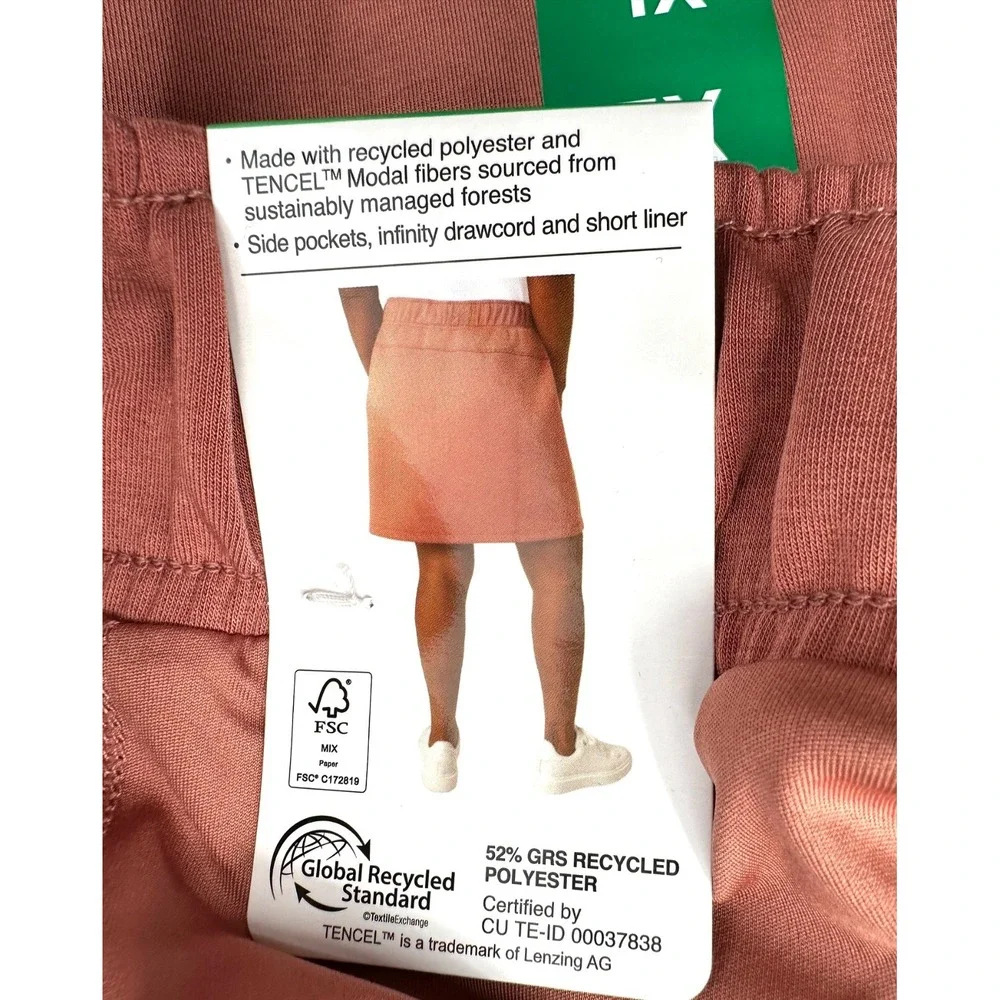 Mondetta Performance Luxury Walking Skort High-Rise Terra Cotta Pink Size XL NWT